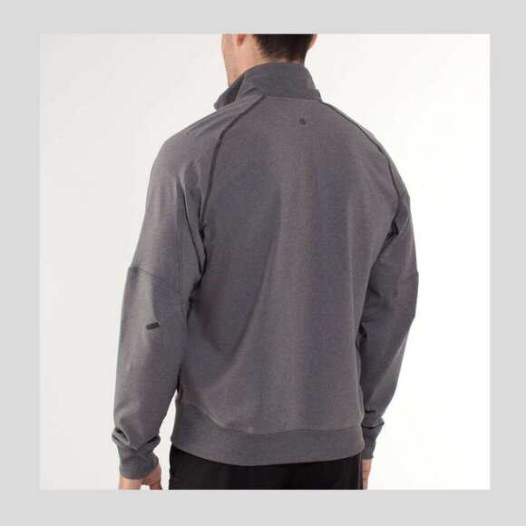 Lululemon Training Jacket Heathered Dark Slate Heathered Mojave Tan 20244 - Picture 2 of 10